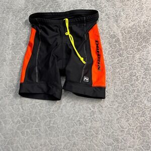 Nishiki Mens Cycling Shorts XL Padded Bike Shorts Black Orange Athletic Biking